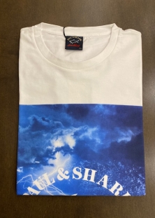 PAUL & SHARK T-SHIRT LOGO BLEU CIEL, 225$