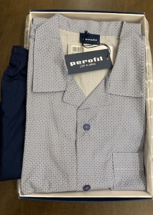 pyjama court Perofil coton mercerisé à boutons, 185$