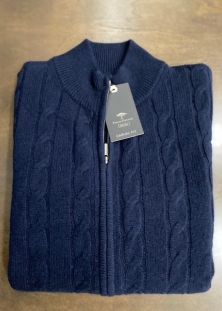 FYNCH-HATON CARDIGAN À ZIP, PURE CASHMERE, BLEU ROYAL, 498$