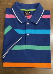 PAUL&SHARK POLO RAYÉ, PURE COTON ORGANIQUE, 288$