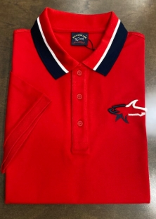 PAUL&SHARK POLO ROUGE, PURE COTON ORGANIQUE, 258$