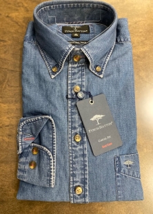 FYNCH-HATTON CHEMISE BLEU DENIM VINTAGE, 165$