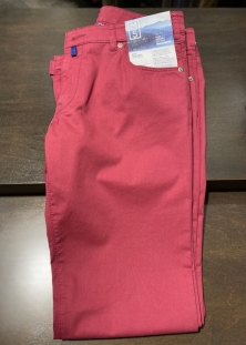 MEYER PANTALON COTON ORGANIQUE STRETCH, SLIM FIT,  ROSE, 275$