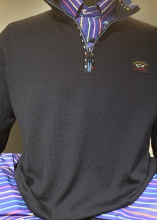 PAUL & SHARK PURE LAINE ITALIENNE DEMI-ZIP 590$