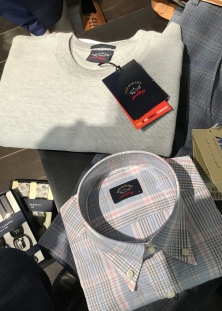 PAUL & SHARK CHANDAIL NOUVELLE LAINE ÉTÉ 398$, CHEMISE PURE COTON ITALIEN 288$